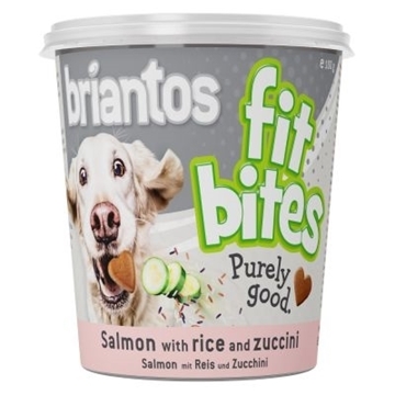Bild von Fit Bites Herzen mit Lachs, Reis und Zucchetti von Briantos 100g