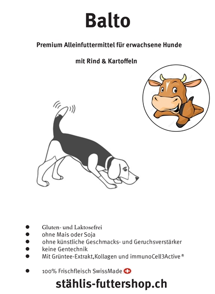Bild von Hundefutter Balto mit Rind 1 kg